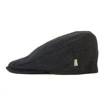 Load image into Gallery viewer, Highland Harris Tweed flat cap by Carlisle Hats, featuring classic tweed fabric and a stylish, rounded brim for a timeless look.