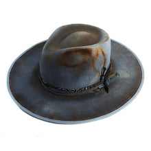 Load image into Gallery viewer, Carlisle Hats Camden Street Fedora in burnt steel, stylish hat with a classic fedora shape and wide brim, 55cm size.