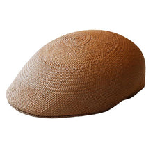 Load image into Gallery viewer, Carlisle Hats Ivy Flat Cap made of Panama straw, small size 55cm, stylish and lightweight for warm weather wear.
