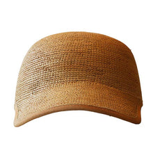 Load image into Gallery viewer, Carlisle Hats straw ivy flat cap with a classic baseball style, featuring a lightweight woven straw material and a curved brim.