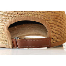 Load image into Gallery viewer, Carlisle Hats straw ivy flat cap showing beige woven fabric and curved brim, classic baseball cap style for casual wear.