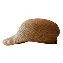 Load image into Gallery viewer, Carlisle Hats straw ivy flat cap with a classic baseball cap style, featuring breathable straw material and a curved brim.