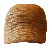 Load image into Gallery viewer, Carlisle Hats straw ivy flat cap featuring a classic baseball style with breathable straw fabric and a curved brim.