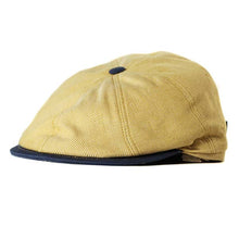 Load image into Gallery viewer, Carlisle Hats Harry Linen Italian-made 8-panel newsboy cap in garnet, featuring a classic driving cap style and small 56cm size.
