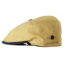 Load image into Gallery viewer, Carlisle Hats Harry Linen Italian-made 8-panel newsboy cap in garnet, featuring a classic driving cap design.