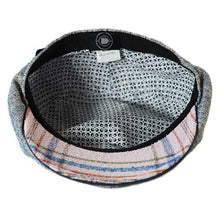 Load image into Gallery viewer, Carlisle Hats Frankie linen Italian-made baker boy cap, newsboy style in marine blue with small 56cm size.