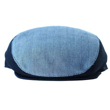 Load image into Gallery viewer, Italian-made Carlisle Hats Liam linen herringbone newsboy cap in yellow, perfect for summer wear.