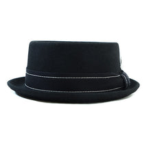 Load image into Gallery viewer, Carlisle Hats Pork Pie Guitar hat in 56 style, featuring a classic pork pie design with a narrow brim and structured crown.