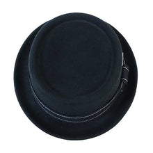 Load image into Gallery viewer, Carlisle Hats Pork Pie Guitar hat in 56 style, featuring a classic pork pie shape with a narrow brim and stylish band detail.
