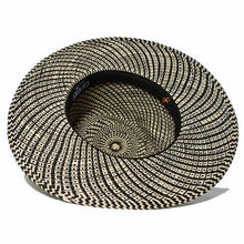 Load image into Gallery viewer, Camden Panama Straw Black/Natural Wide Brim