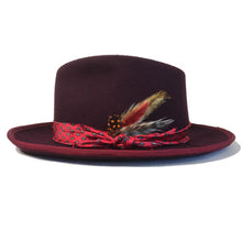 Load image into Gallery viewer, Camden Street X Fedora Burgundy Red