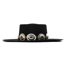 Load image into Gallery viewer, Spanish Riding Hat - Leather Silver Conchos