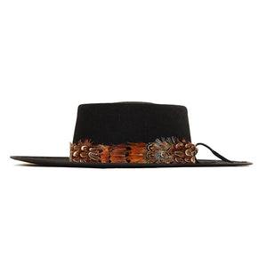 Spanish Riding Hat - Feathered Band