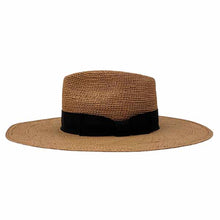 Load image into Gallery viewer, Carlisle Hats Camden Crochet Panama straw hat with wide brim and woven texture, perfect for sun protection and stylish summer wear.