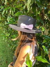 Load image into Gallery viewer, Black Camden Panama straw hat with wide brim by Carlisle Hats, featuring a stylish and breathable design for sun protection.