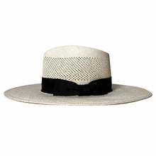 Load image into Gallery viewer, Carlisle Hats Camden Panama straw vented crown fedora with a wide brim and classic design, ideal for sun protection and style.
