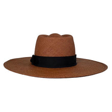 Load image into Gallery viewer, Carlisle Hats Camden Panama straw wide brim hat in tan with a large brim, perfect for sun protection and stylish summer wear.