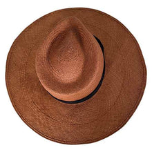 Load image into Gallery viewer, Carlisle Hats Camden Panama straw wide brim hat in tan, featuring a classic design with a large brim for sun protection.