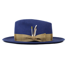 Load image into Gallery viewer, Whiskey brown Fitzroy Street Fedora by Carlisle Hats with a wide brim and classic fedora style, 55cm size.