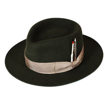 Load image into Gallery viewer, Whiskey-colored Fitzroy Street Fedora by Carlisle Hats featuring a classic brim and stylish design for men.