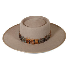 Load image into Gallery viewer, Carlisle Hats Spanish Riding Hat in fawn color, 55cm, with a smooth leather finish and classic equestrian style.