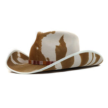 Load image into Gallery viewer, Carlisle Hats Camden Cowboy hat with marble dye pattern, featuring a wide brim and classic cowboy style.