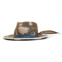 Load image into Gallery viewer, Camden Street Marble Denim hat by Carlisle Hats featuring a stylish marble denim fabric and classic design.