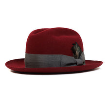 Load image into Gallery viewer, Carlisle Hats Dandy Road Fedora with wide brim and stylish design, shown in a rich, dark color.