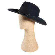 Load image into Gallery viewer, Black Dandy Road cowboy hat by Carlisle Hats featuring a wide brim and classic western style.