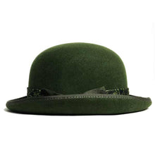 Load image into Gallery viewer, Carlisle Hats Blx Bowler Hat, classic black bowler hat with rounded crown and narrow brim, stylish accessory for formal or vintage outfits.