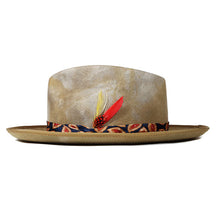 Load image into Gallery viewer, Carlisle Hats Camden Street Bucket Hat in mustard marble dye, featuring a stylish wide-brim design and durable fabric.