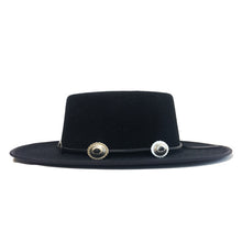Load image into Gallery viewer, Black Carlisle Hats cowboy hat featuring a wide brim and classic Western style, perfect for outdoor and rodeo wear.