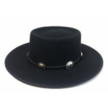 Load image into Gallery viewer, Black Carlisle Hats cowboy hat with wide brim and classic style, perfect for western wear and outdoor activities.