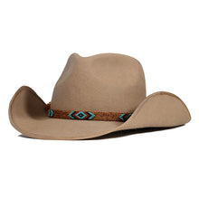 Load image into Gallery viewer, Carlisle Hats Camden Cowboy Hat with wired brim in tan, brown, and red, featuring a classic cowboy style and adjustable fit.