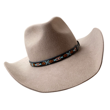 Load image into Gallery viewer, Fawn Carlisle Hats Camden Street Cowboy Hat with a wide brim and classic Western style, size 55cm, for outdoor wear.