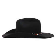 Load image into Gallery viewer, Carlisle Hats St Kilda Road Cowboy Hat in black with multi-blue accents, featuring a wide brim and classic cowboy style.