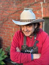Load image into Gallery viewer, Carlisle Hats St Kilda Road Cowboy Hat in vanilla natural color, 55cm brim, stylish Western cowboy hat with decorative band.