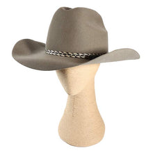 Load image into Gallery viewer, Carlisle Hats Dandy Road Cowboy Hat in fawn color with a wide brim and decorative band, made for western style and sun protection.