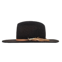 Load image into Gallery viewer, Brown and black heather Camden Fedora by Carlisle Hats featuring a classic fedora design with a wide brim and stylish band.