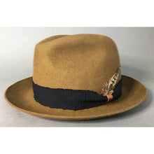 Load image into Gallery viewer, Carlisle Hats Elwood Fedora Hat in Whiskey color, featuring a classic fedora style with a wide brim and structured crown.
