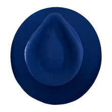 Load image into Gallery viewer, Carlisle Hats Camden Blue Tuesday fur felt fedora with a wide brim and classic design, stylish and suitable for various outfits.