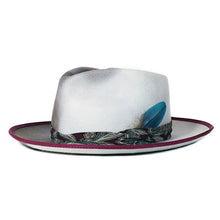 Load image into Gallery viewer, Carlisle Hats Camden Street 2-tone grey and white marble dye fedora hat, stylish and lightweight with a classic brim.