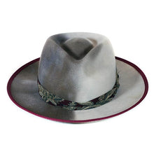 Load image into Gallery viewer, Carlisle Hats Camden Street fedora in 2-tone grey and white marble dye, featuring a stylish wide brim and classic design.