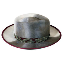 Load image into Gallery viewer, Carlisle Hats Camden Street Fedora in 2-tone grey and white marble dye, featuring a stylish wide brim and classic design.