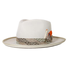 Load image into Gallery viewer, Stone beige Carlisle Hats Camden Street Fedora, 55cm, with a wide brim and classic fedora shape.