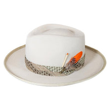 Load image into Gallery viewer, Stone beige Carlisle Hats Camden Street Fedora with a classic fedora shape and 55cm size, stylish and versatile headwear.