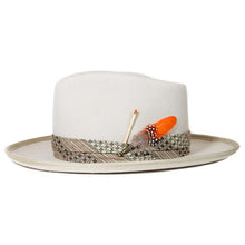 Load image into Gallery viewer, Stone beige Carlisle Hats Camden Street Fedora in 55cm with a classic fedora shape and wide brim.