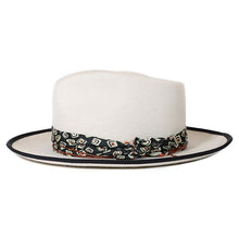 Load image into Gallery viewer, Stone black Camden Street Fedora by Carlisle Hats, featuring a classic fedora shape with a wide brim and stylish band.