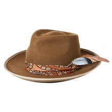 Load image into Gallery viewer, Carlisle Hats Camden Street Fedora in Whiskey Latte, classic felt fedora with a wide brim and stylish design.