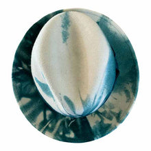 Load image into Gallery viewer, Green Elwood Fedora by Carlisle Hats featuring marble dye pattern, wide brim, and classic fedora style.